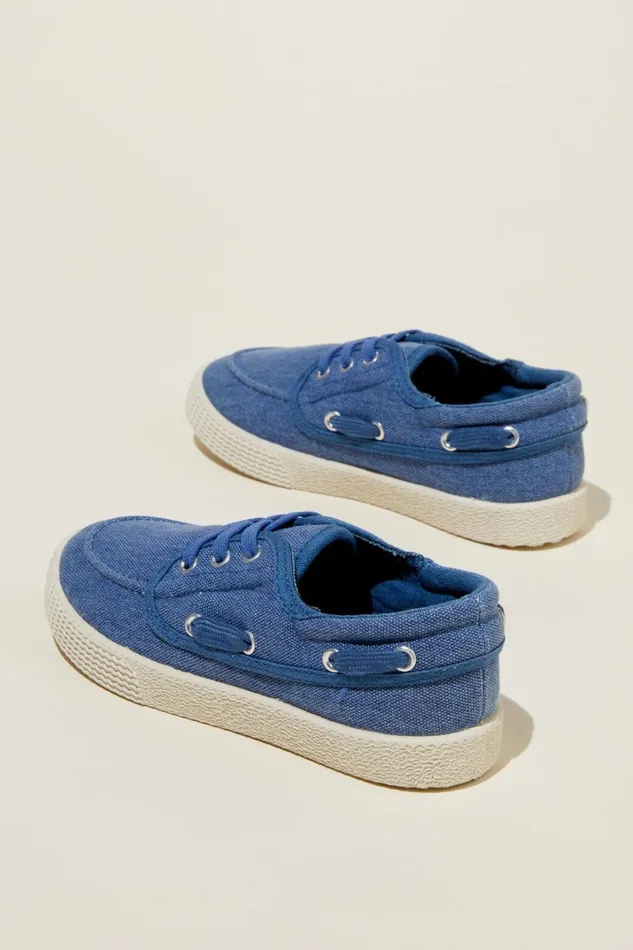 Boys 214 Sneakers Cotton On Billy Boat Shoe In The Navy