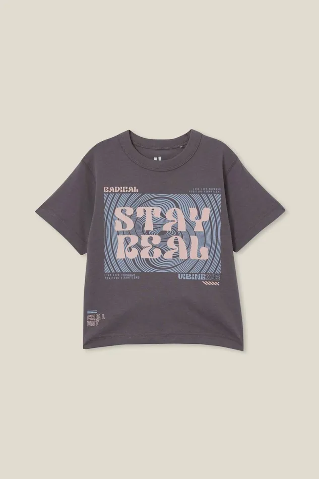 Boys 214 Tops and TShirts Cotton On Jonny Short Sleeve Print Tee Rabbit Greystay Real