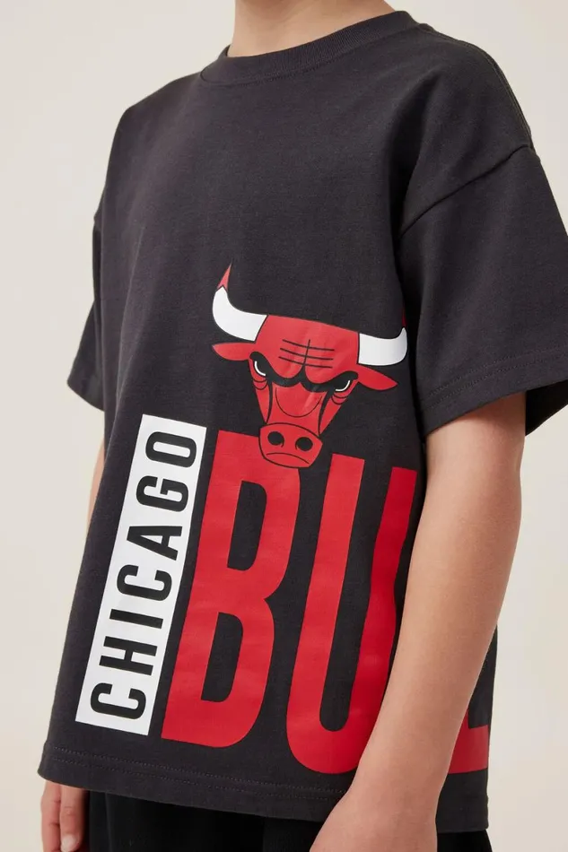 Boys 214 Tops and TShirts Cotton On License Drop Shoulder Short Sleeve Tee Lcn Nba Phantomchicago Bulls
