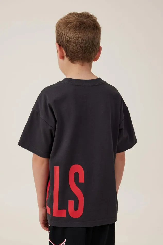 Boys 214 Tops and TShirts Cotton On License Drop Shoulder Short Sleeve Tee Lcn Nba Phantomchicago Bulls