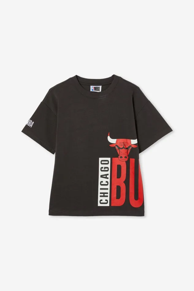 Boys 214 Tops and TShirts Cotton On License Drop Shoulder Short Sleeve Tee Lcn Nba Phantomchicago Bulls