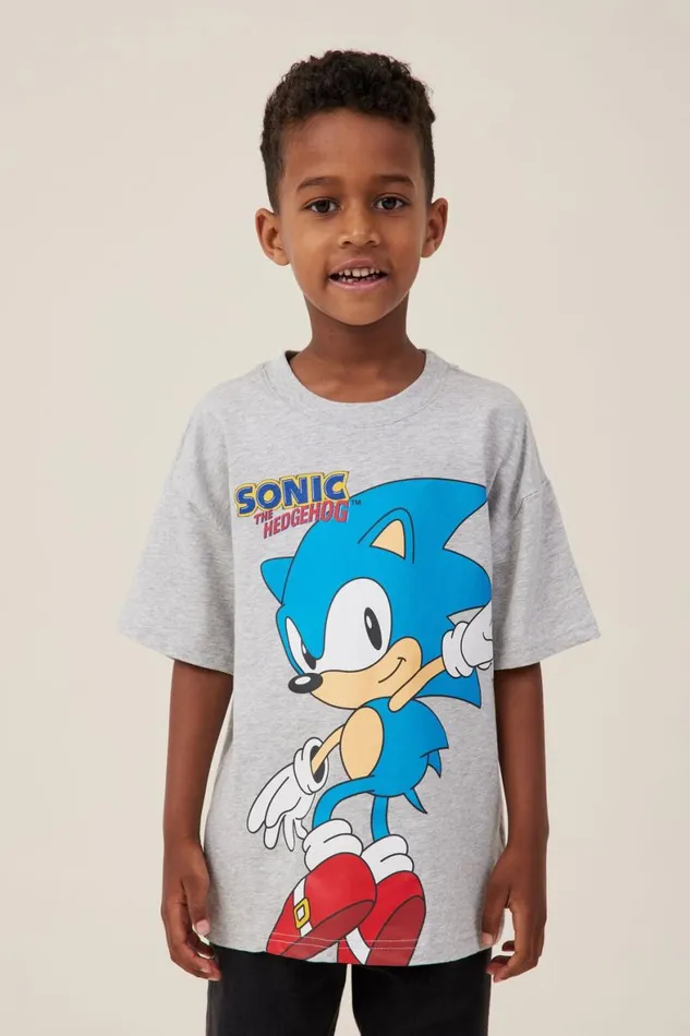 Boys 214 Tops and TShirts Cotton On License Drop Shoulder Short Sleeve Tee Lcn Sonic Fog Grey Marlesonic Hedgehog Boys 214 Tops and TShirts Cotton On License Drop Shoulder Short Sleeve Tee Lcn Sonic Fog Grey Marlesonic Hedgehog