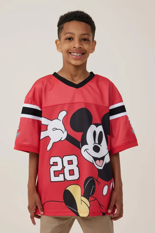 Boys 214 Tops and TShirts Cotton On License Oversized Football Jersey Lcn Dis Red 28mickey Boys 214 Tops and TShirts Cotton On License Oversized Football Jersey Lcn Dis Red 28mickey