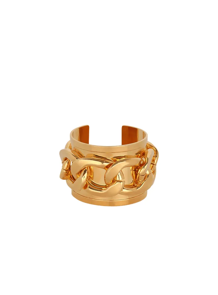 Brass Chain Cuff Bracelet Gold Women Balmain Fashion Jewelry