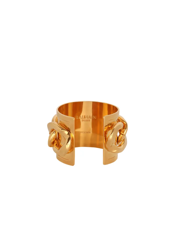 Brass Chain Cuff Bracelet Gold Women Balmain Fashion Jewelry