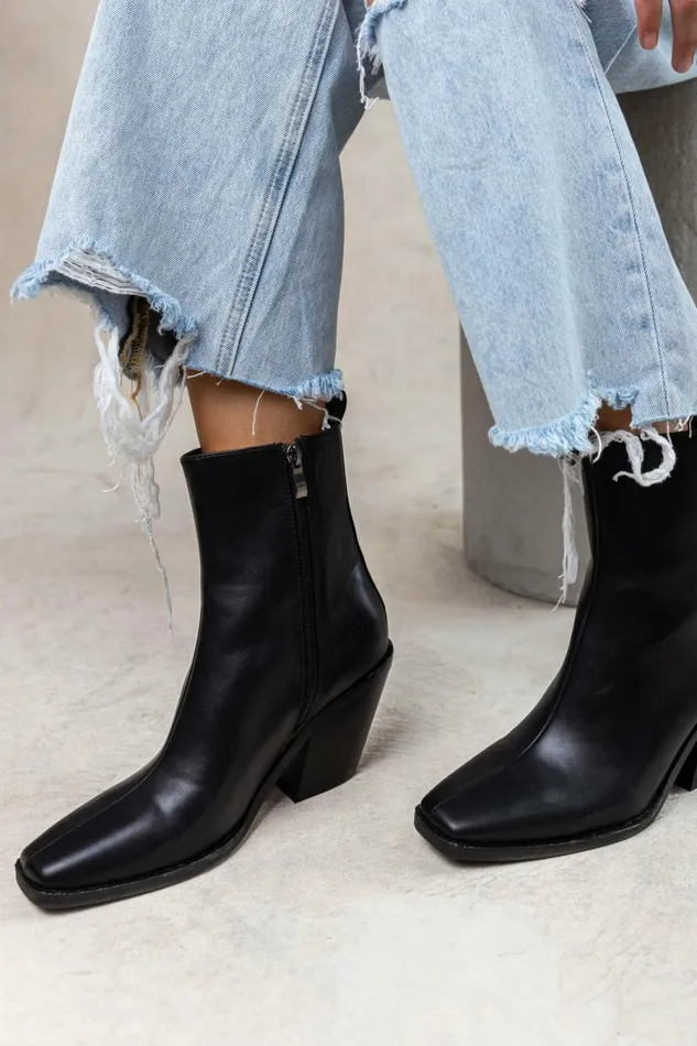 Bronda Heeled Boots In Black 8211 FINAL SALE Black Women Bohme Shoes