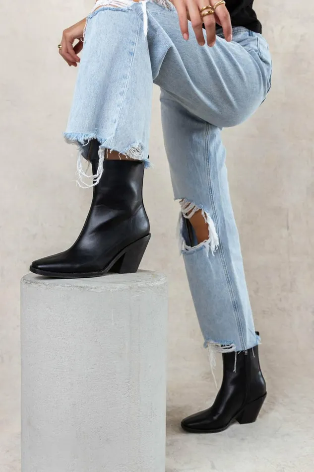 Bronda Heeled Boots In Black 8211 FINAL SALE Black Women Bohme Shoes Bronda Heeled Boots In Black 8211 FINAL SALE Black Women Bohme Shoes