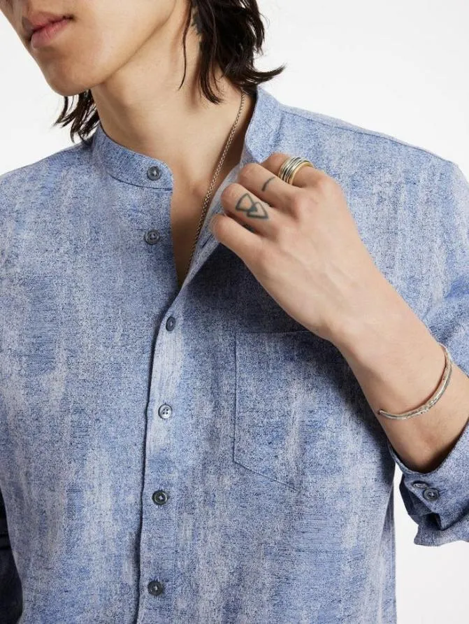 BRYAN SHIRT Dusty Blue Clothing John Varvatos Shirts