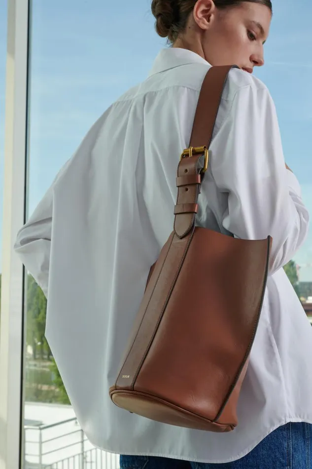 Bucket Bags Women Soeur SAUL MINI BAG Brownnatural
