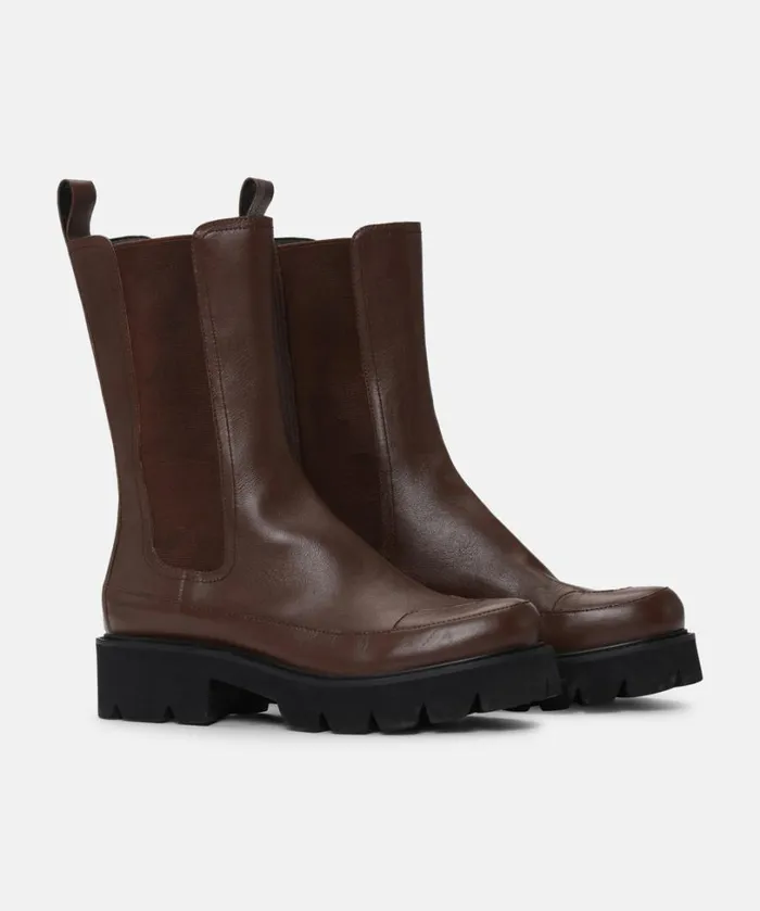 Calf Length Boots 8211 Dark Cognac Shoes Ilse Jacobsen Boots