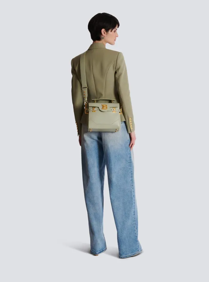 Calfskin BBuzz 23 Bag Green Women Balmain Handbags
