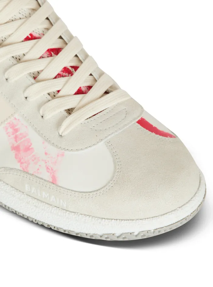 Calfskin Swan Trainers White Men Balmain Sneakers
