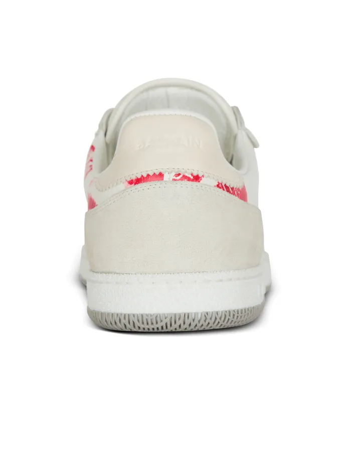 Calfskin Swan Trainers White Men Balmain Sneakers