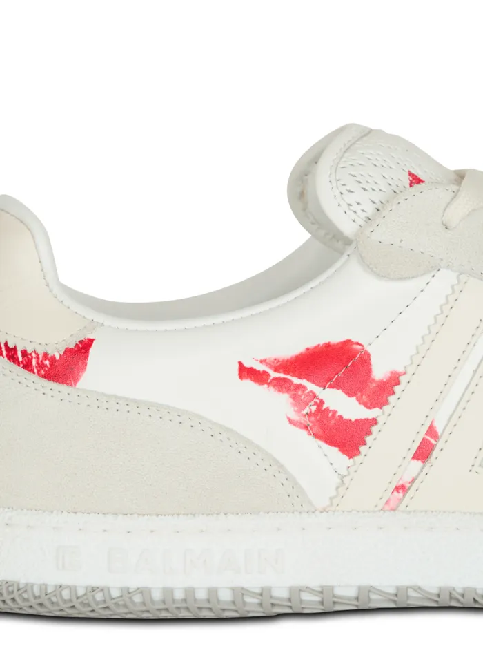 Calfskin Swan Trainers White Men Balmain Sneakers