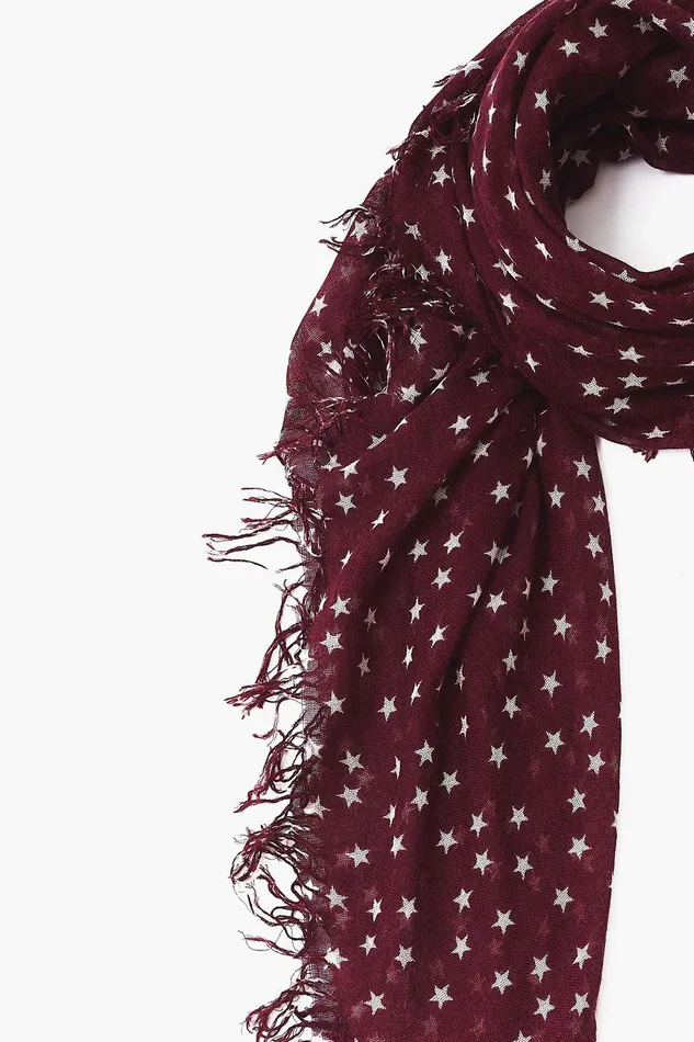 Cashmere And Silk Scarf Tawny Port Star Women Chan Luu Scarves