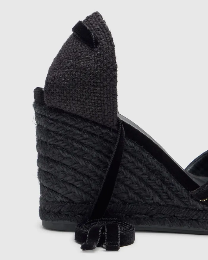 Castaer Chiara Beads C8243 Negro Women Wedges