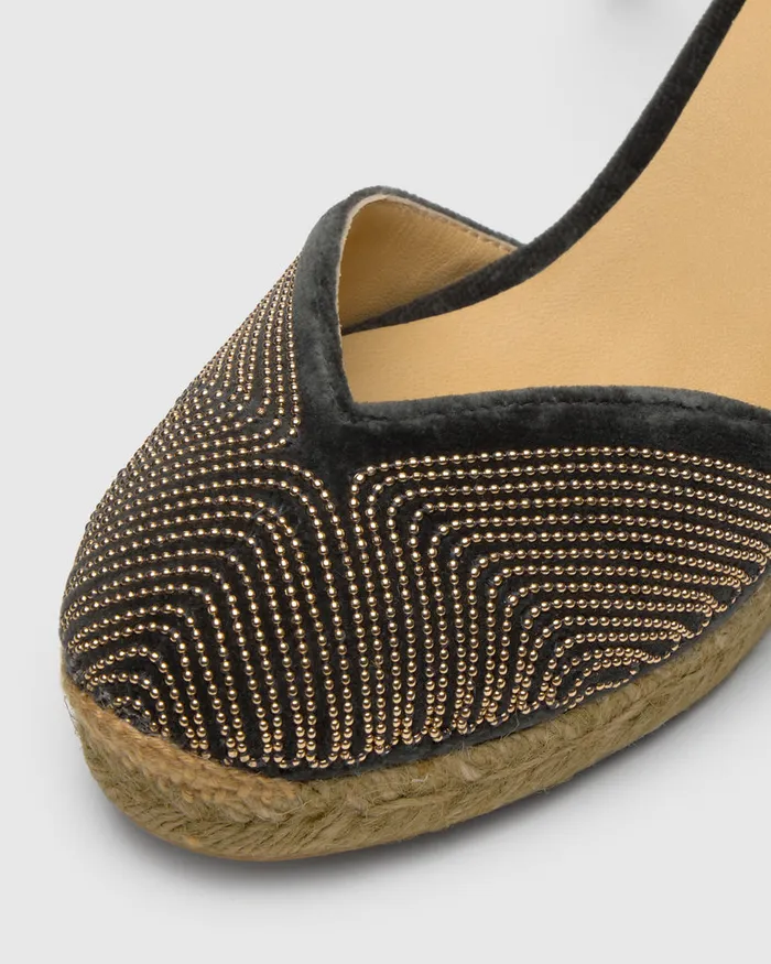 Castaer Chiara Beads T6243 Plomo Women Wedges