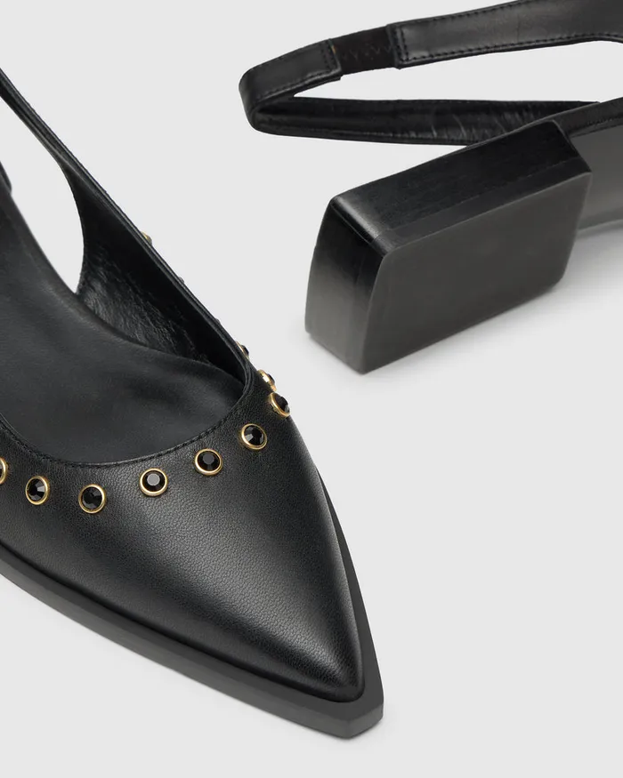 Castaer Palma Studs250 Negro Women Flats