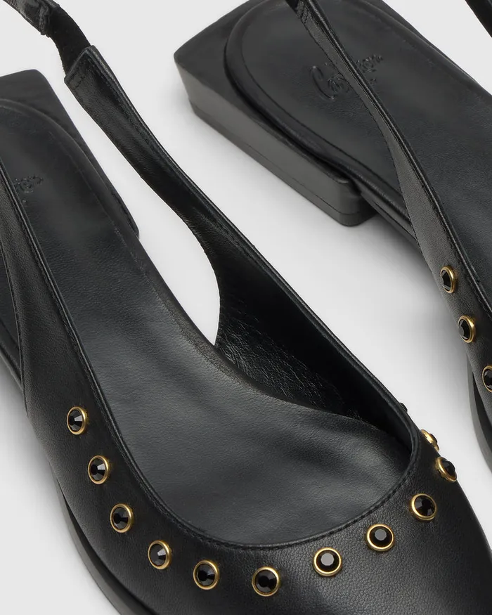 Castaer Palma Studs250 Negro Women Flats