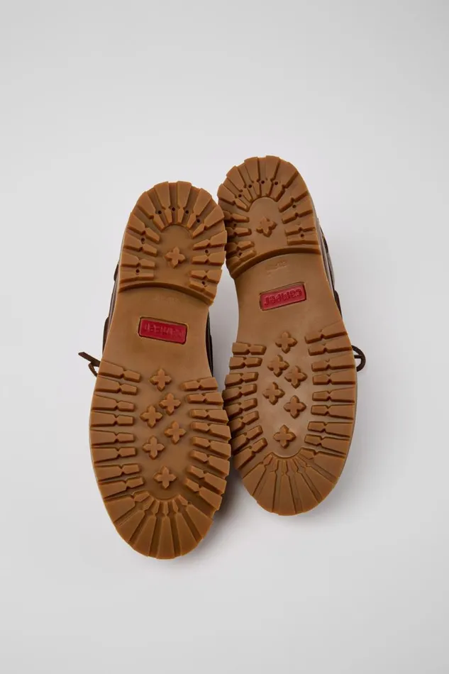 Casual Shoes Men Camper Nautico Brown Leather Moccasin Shoes