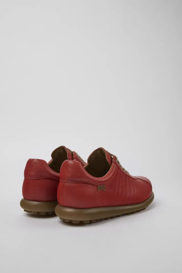 Casual Shoes Men Camper Pelotas Red Leather Oxford Sneaker