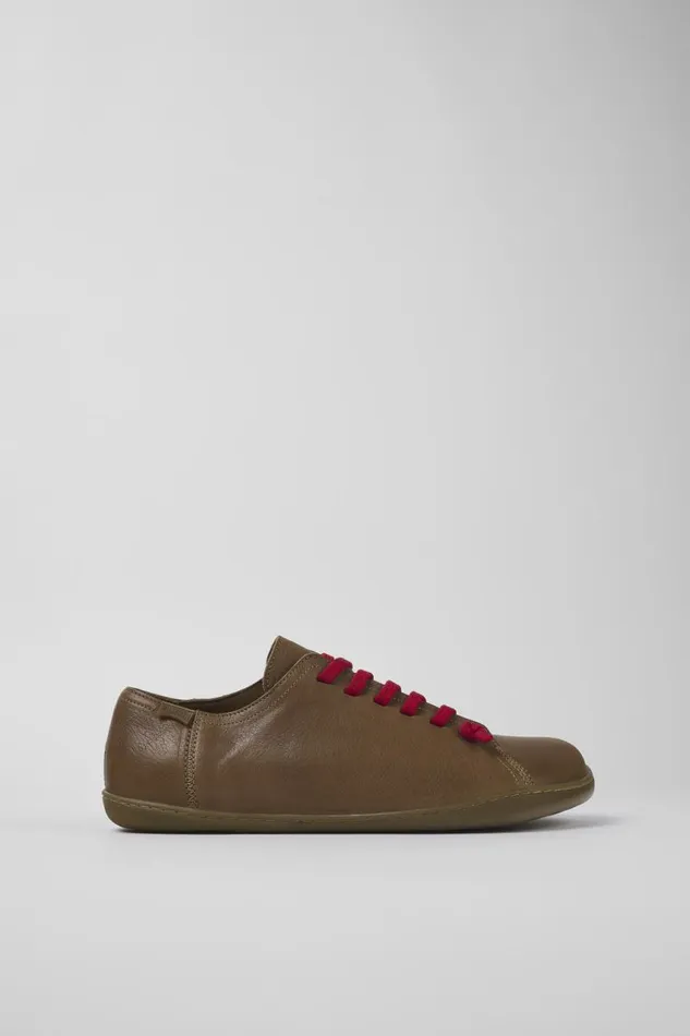 Casual Shoes Men Camper Peu Beige Leather Shoes