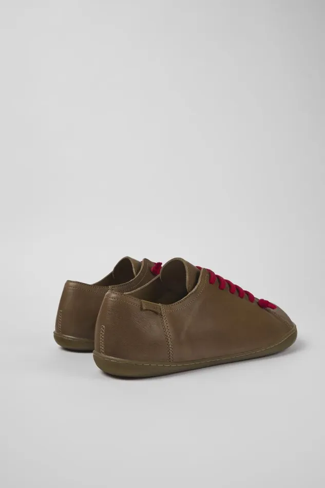 Casual Shoes Men Camper Peu Beige Leather Shoes