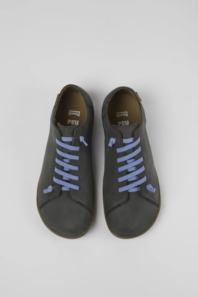 Casual Shoes Men Camper Peu Gray Nubuck Shoes