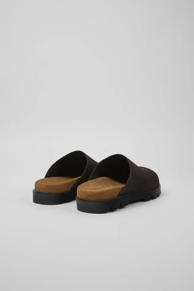 Casual Shoes Women Camper Brutus Sandal Gray Nubuck Clog