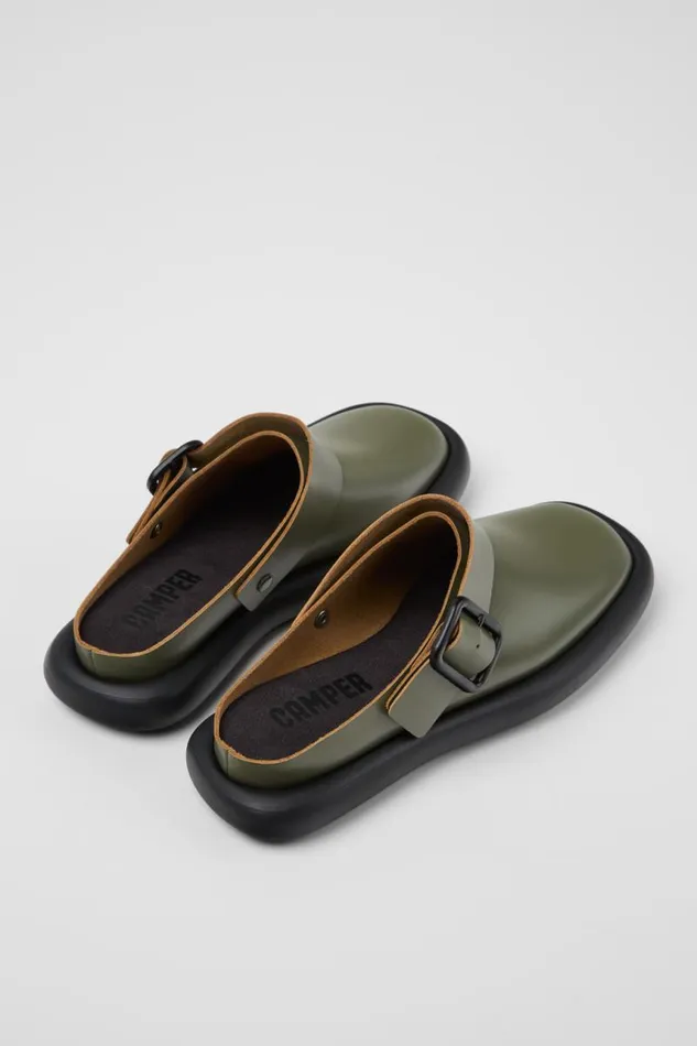 Casual Shoes Women Camper Onda Green Leather Sandals Casual Shoes Women Camper Onda Green Leather Sandals