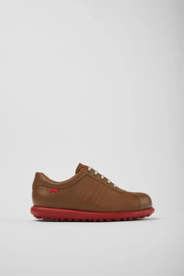 Casual Shoes Women Camper Pelotas Brown Leather Shoes