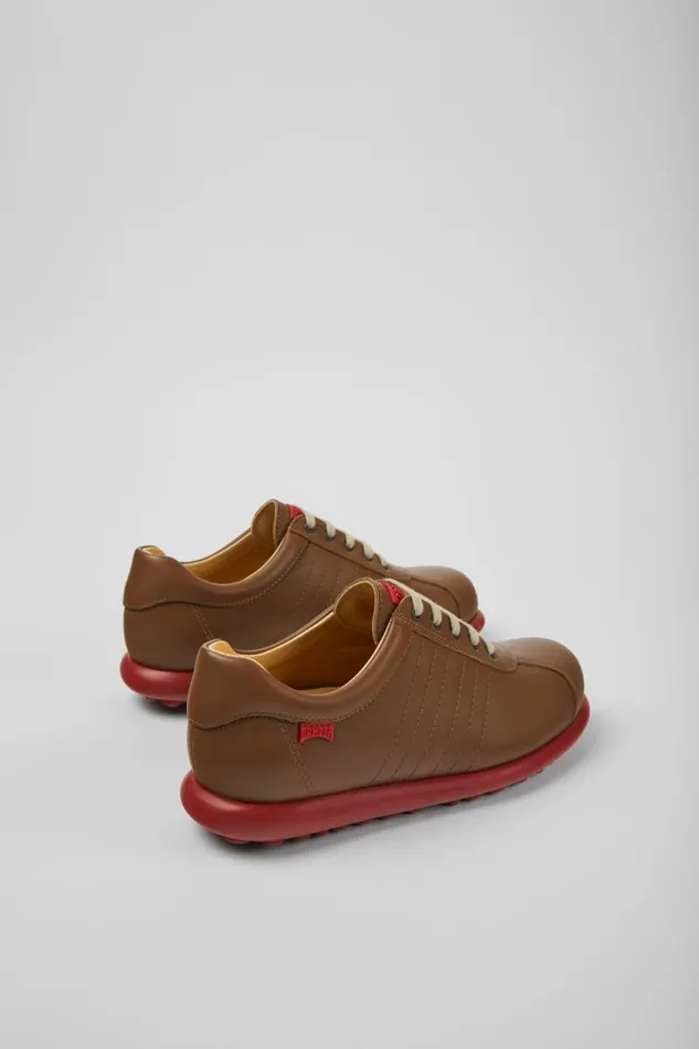 Casual Shoes Women Camper Pelotas Brown Leather Shoes