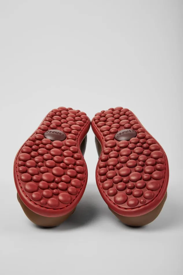 Casual Shoes Women Camper Pelotas Brown Leather Shoes