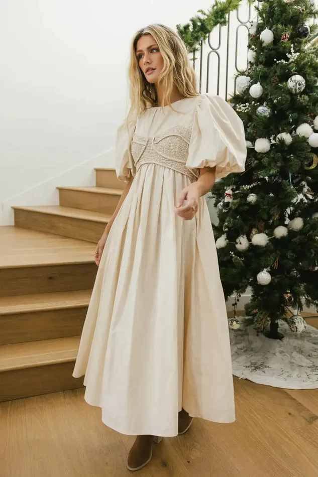Claire Maxi Dress In Cream Cream Women Bohme Dresses