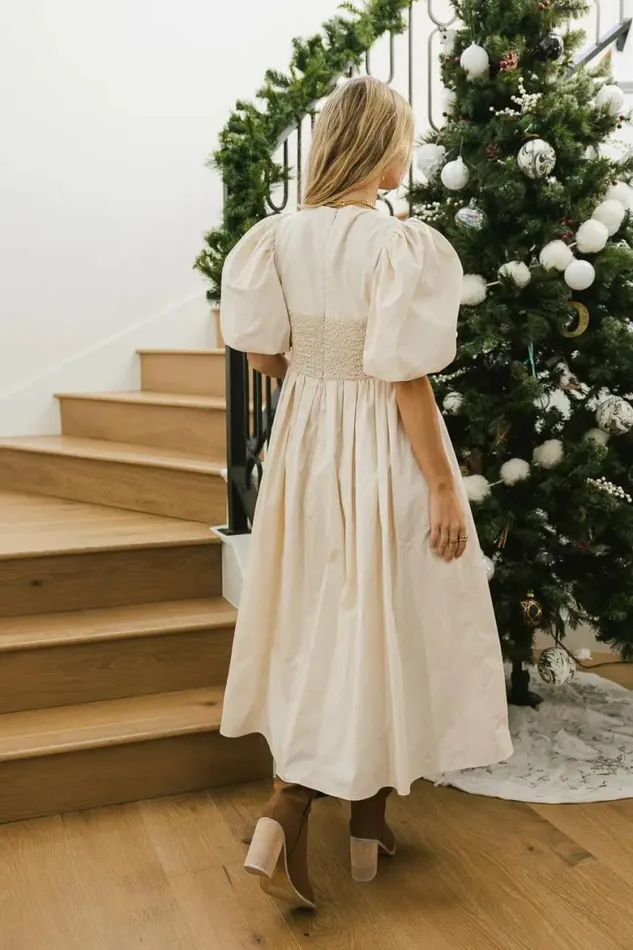 Claire Maxi Dress In Cream Cream Women Bohme Dresses