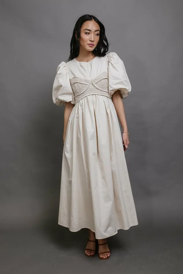 Claire Maxi Dress In Cream Cream Women Bohme Dresses