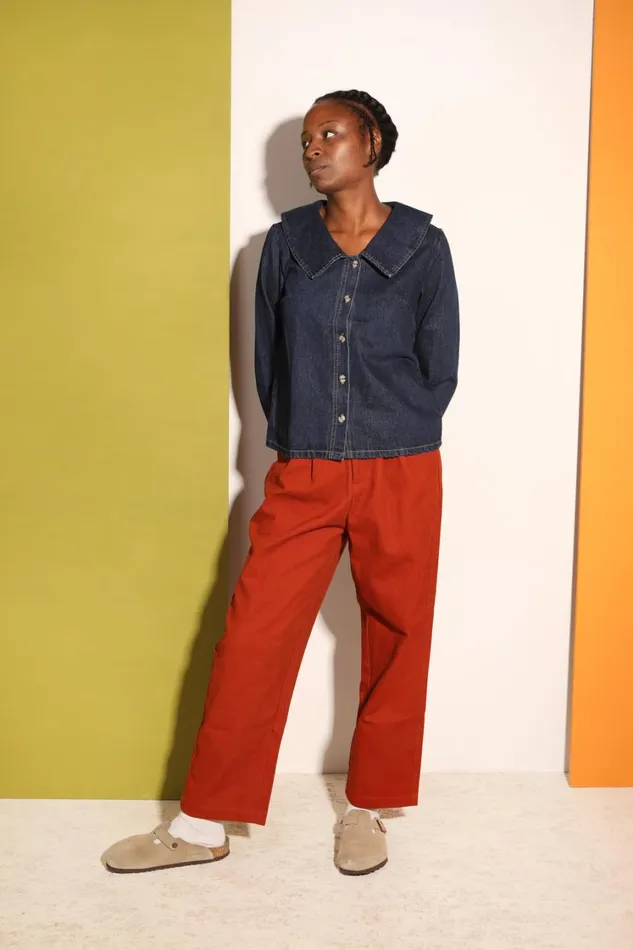 Classic Slacks Dark Rust Womens LF Markey Trousers