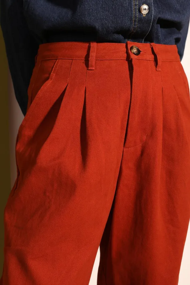 Classic Slacks Dark Rust Womens LF Markey Trousers