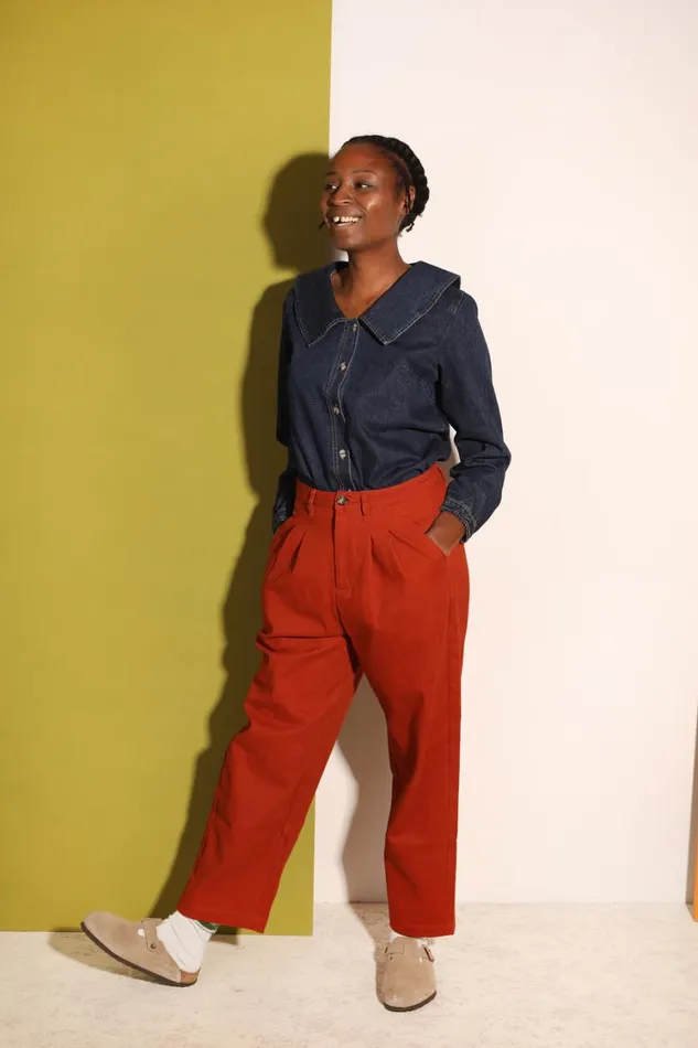 Classic Slacks Dark Rust Womens LF Markey Trousers