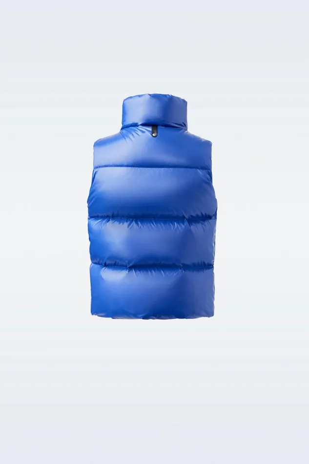 Coats and Jackets Kids Mackage CHARLEE Lustrous Light Down Puffer Vest For Kids 814 Years Flame