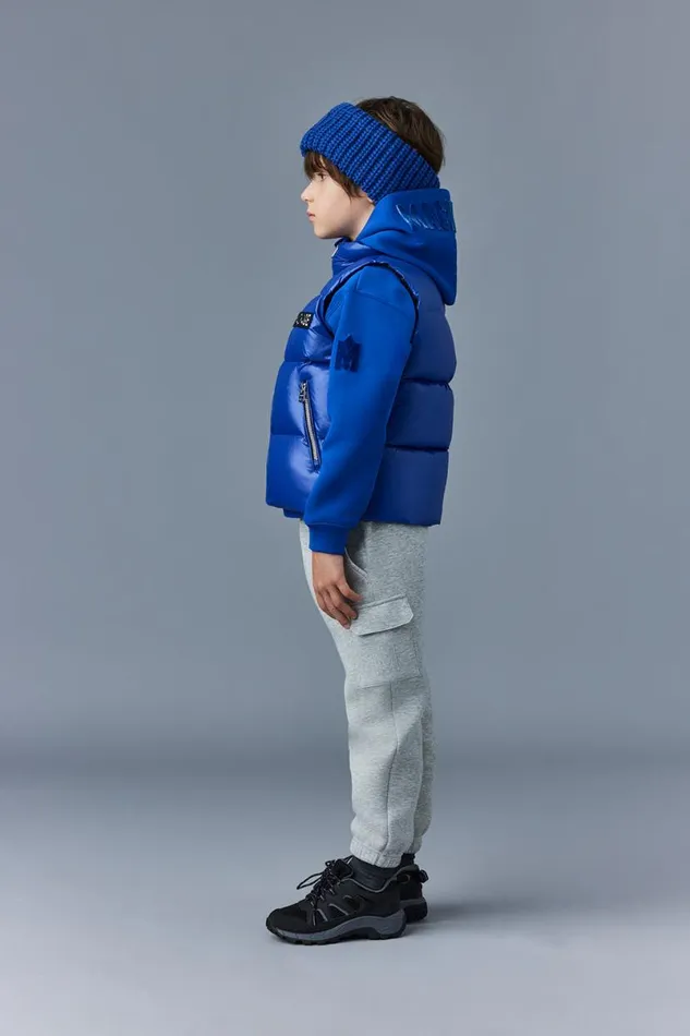 Coats and Jackets Kids Mackage CHARLEE Lustrous Light Down Puffer Vest For Kids 814 Years Flame