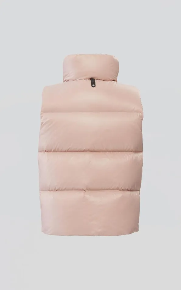 Coats and Jackets Kids Mackage CHARLEE Lustrous Light Down Puffer Vest For Kids 814 Years Flame