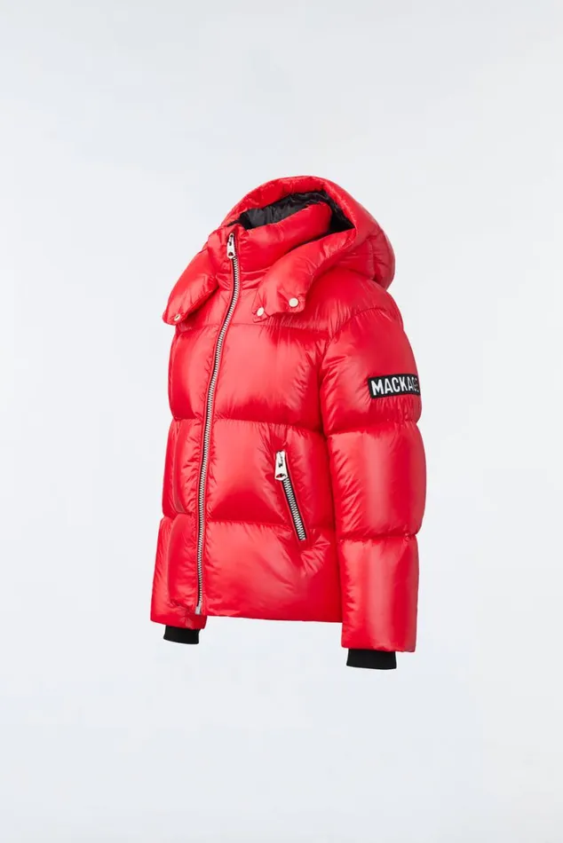 Coats and Jackets Kids Mackage JESSE Lustrous Light Down Jacket For Kids 814 Years Black Coats and Jackets Kids Mackage JESSE Lustrous Light Down Jacket For Kids 814 Years Black
