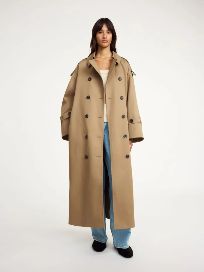 Coats and Jackets Women By Malene Birger Alaya Trench Coat Fosil