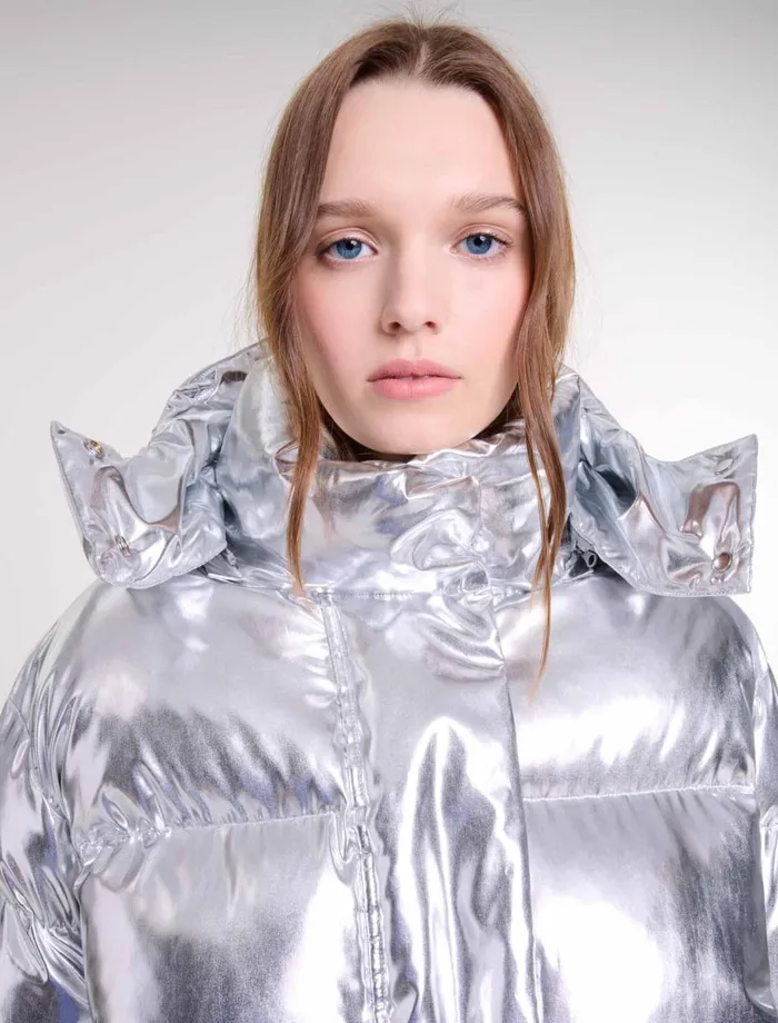 Coats Women Maje Silver Hooded Jacket Silver