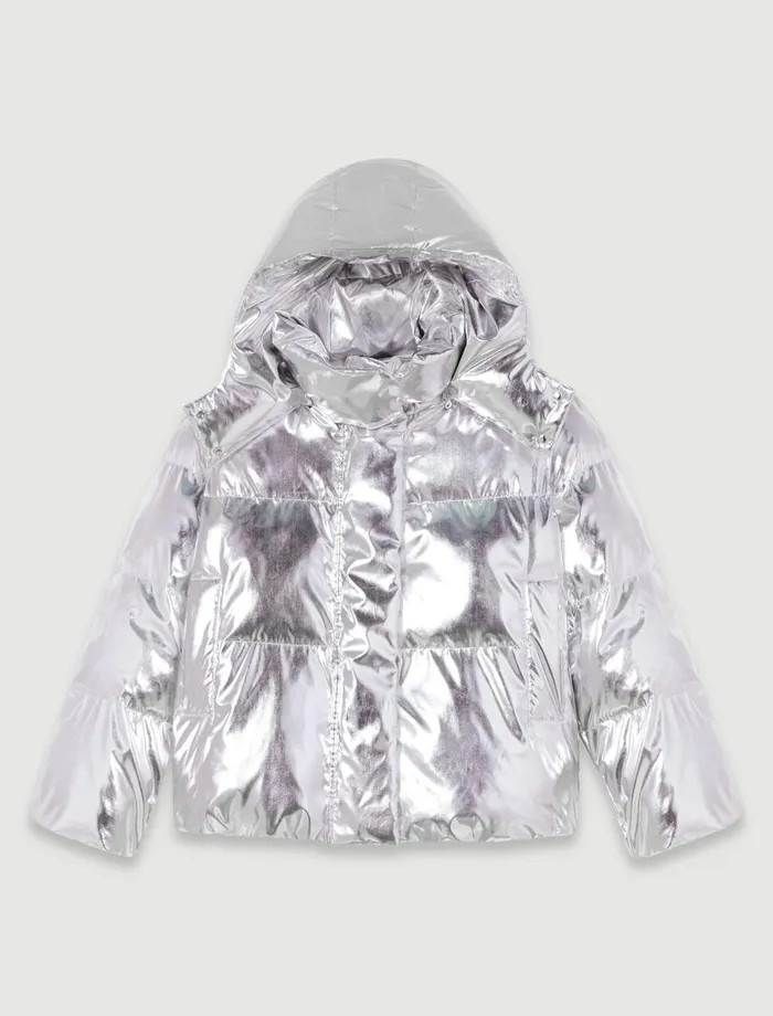 Coats Women Maje Silver Hooded Jacket Silver
