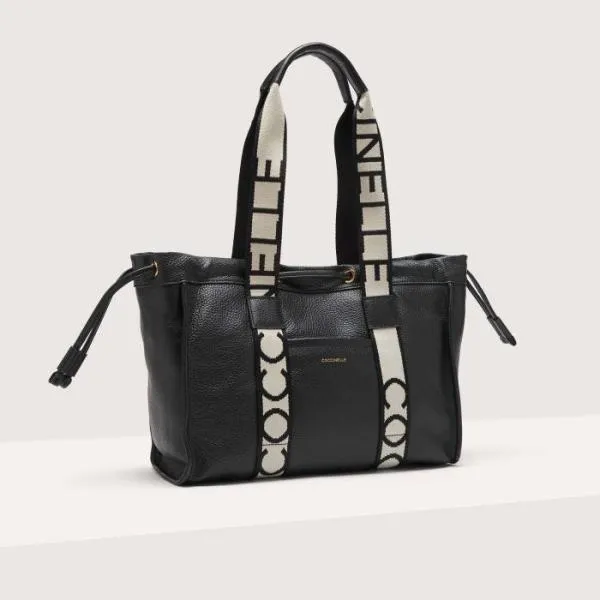 Coccinelle 2day Signature Medium Noir Women Coccinelle Tote Bags Coccinelle 2day Signature Medium Noir Women Coccinelle Tote Bags