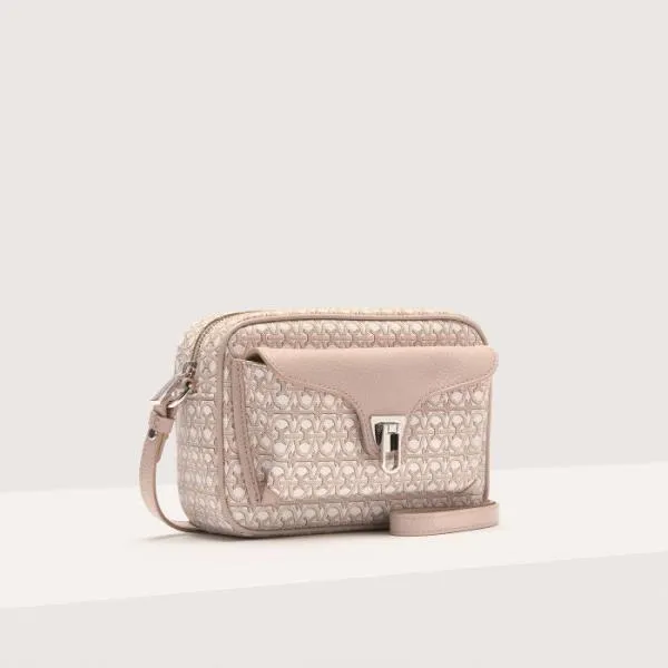 Coccinelle Beat Coated Monogram Small Multi Blancorosette Women Coccinelle Crossbody Bags