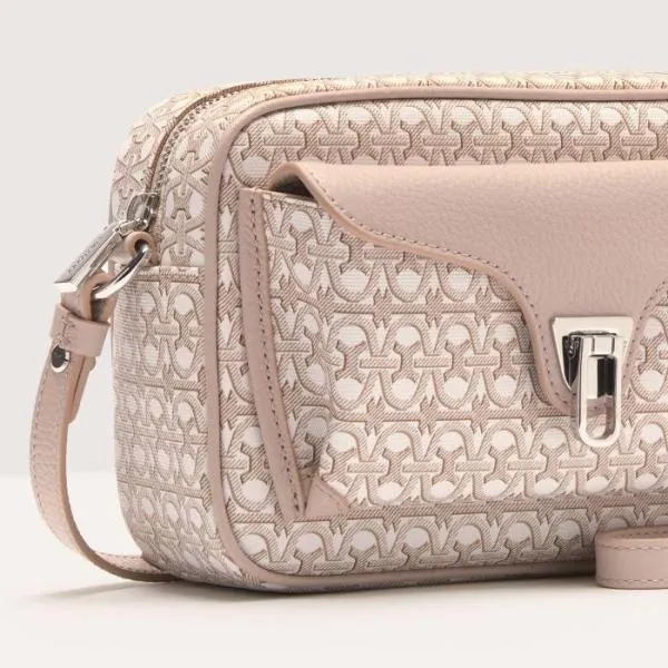 Coccinelle Beat Coated Monogram Small Multi Blancorosette Women Coccinelle Crossbody Bags