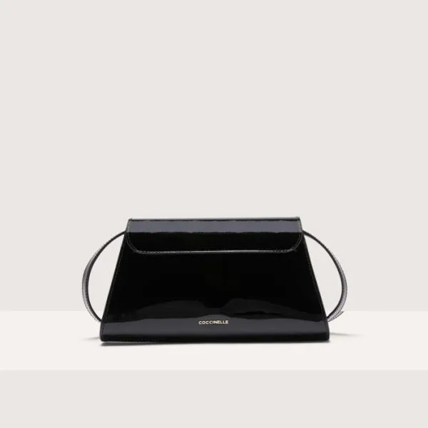 Coccinelle Dew Patent Small Noir Women Coccinelle Shoulder Bags Coccinelle Dew Patent Small Noir Women Coccinelle Shoulder Bags